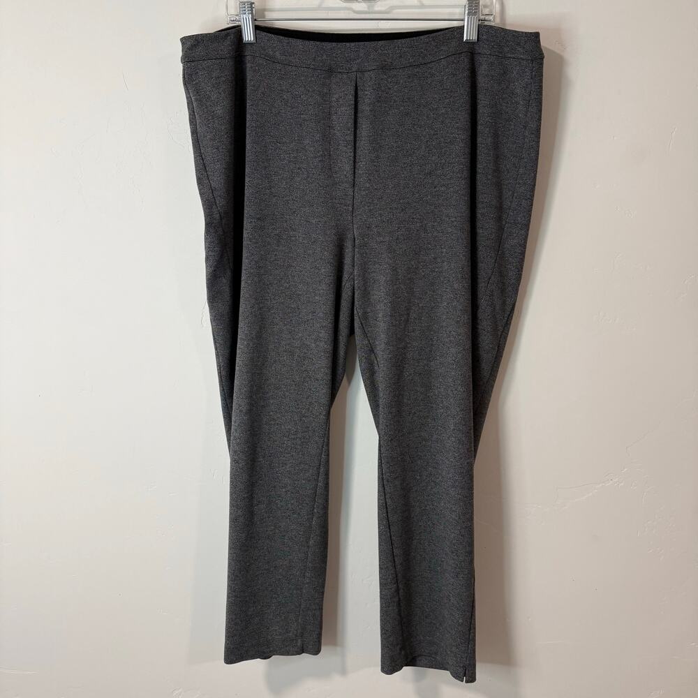 J. Jill Wearever Women's Pull‎ On Ankle Pants Gray XL Stretch Ponte